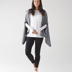 LULULEMON Vinyasa Scarf Wrap - Hazy Heather Heathered White Heathered Black